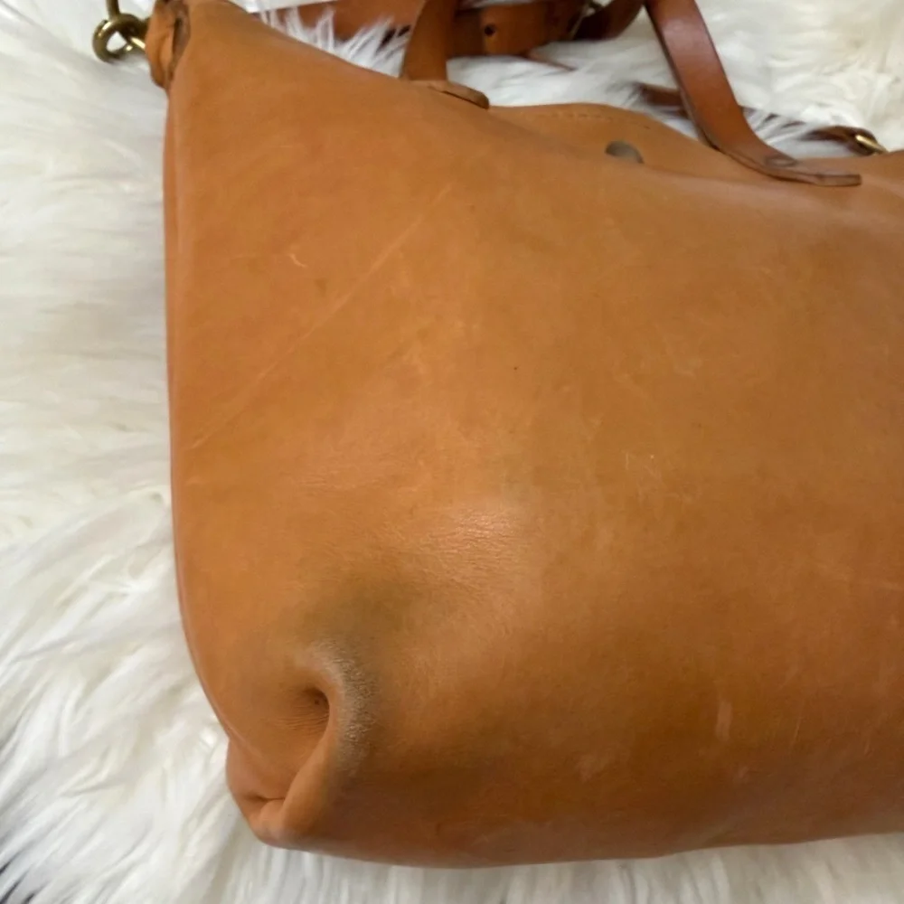 Elegant Brown Leather Tote Bag